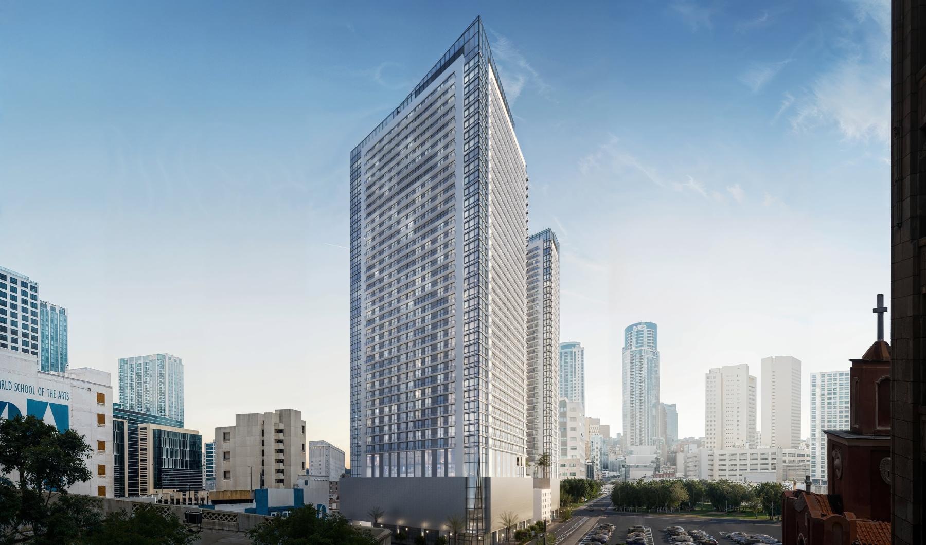 The essence of exceptional living a tall glass building